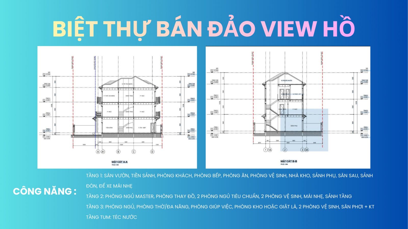 thiết kế biệt thự bán đảo view hồ độc bản eurowindow light city